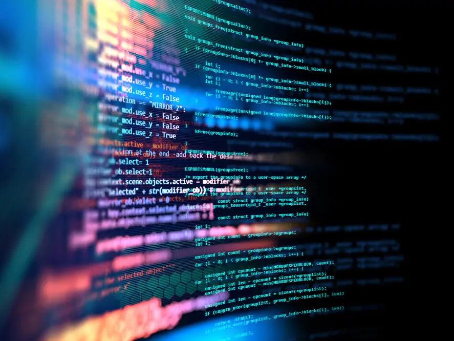 Screenshot of code.