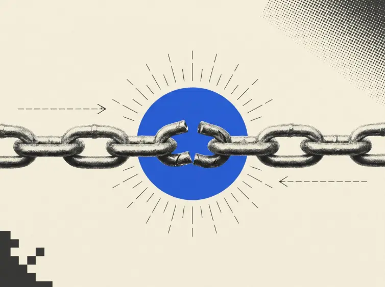 breaking chain illustration.